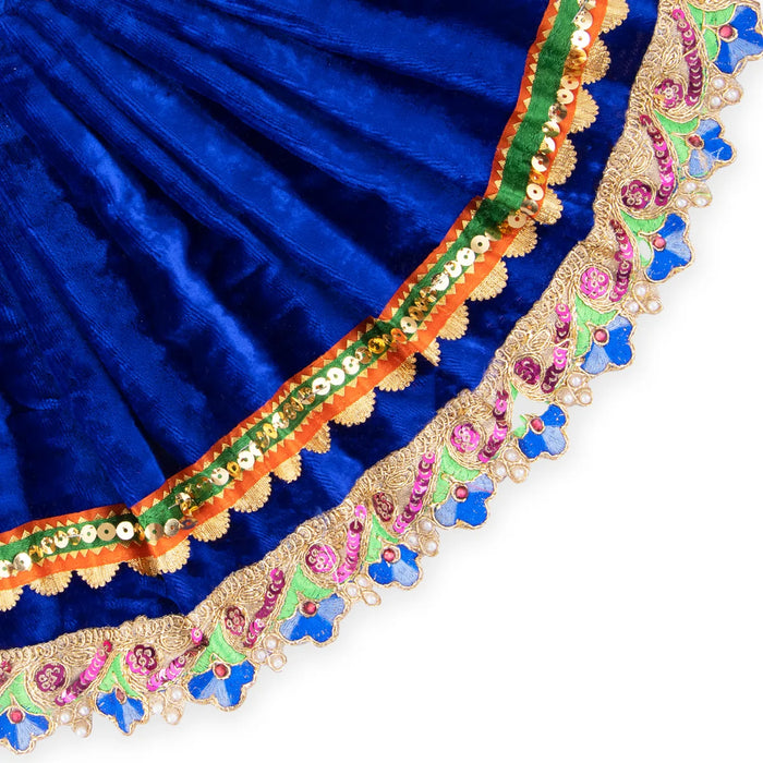 Amman Dress - 10 Inches | Velvet Amman Pavadai/ Velvet Devi Costume for Deity - Devi Dress