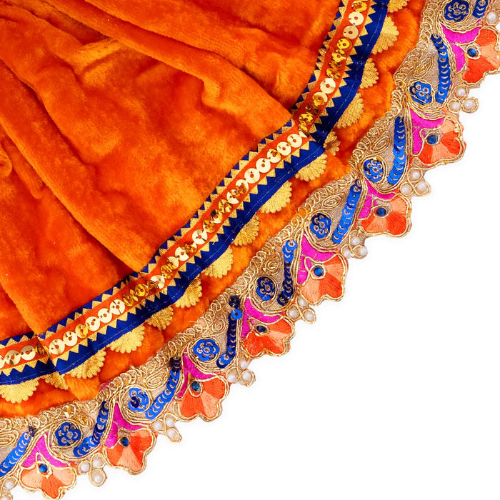 Amman Pavadai - 8 x 14 Inches | Velvet Mata Dress/ Devi Vastra/ Mata Poshak for Deity/ Assorted Colour