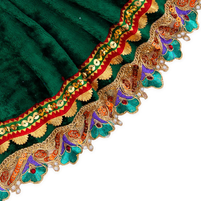 Amman Pavadai - 8 x 14 Inches | Velvet Mata Dress/ Devi Vastra/ Mata Poshak for Deity/ Assorted Colour