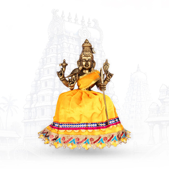 Amman Pavadai - 8 x 14 Inches | Velvet Mata Dress/ Devi Vastra/ Mata Poshak for Deity/ Assorted Colour - Devi Dress