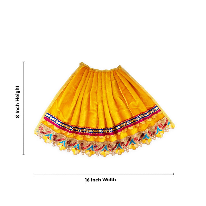 Amman Pavadai - 8 x 14 Inches | Velvet Mata Dress/ Devi Vastra/ Mata Poshak for Deity/ Assorted Colour