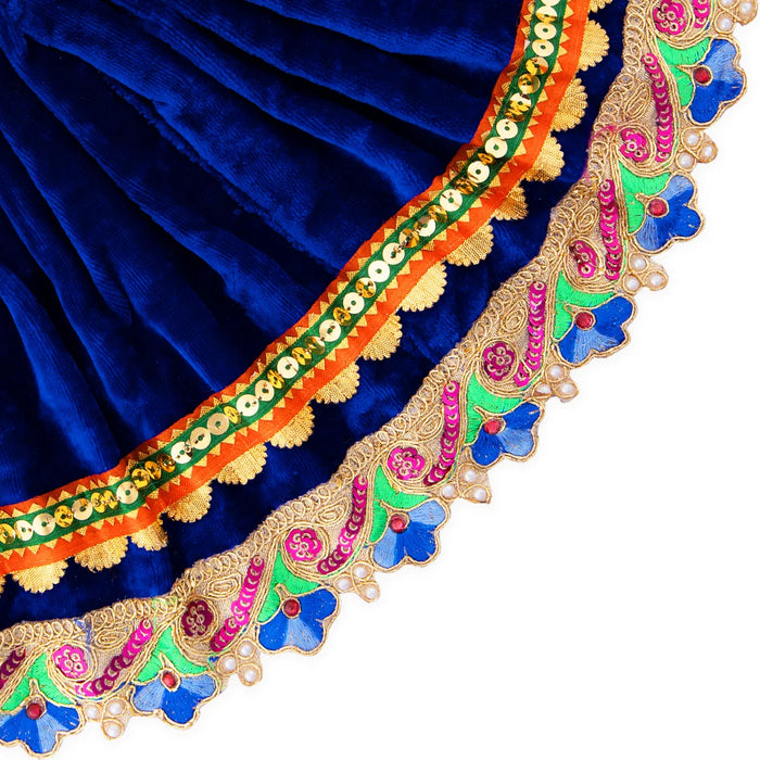 Amman Pavadai - 8 x 14 Inches | Velvet Mata Dress/ Devi Vastra/ Mata Poshak for Deity/ Assorted Colour