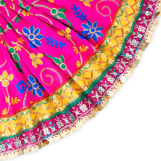 Amman Pavadai - 8 x 15 Inches | Mata Dress/ Devi Vastra/ Mata Poshak for Deity/ Assorted Colour - Devi Dress