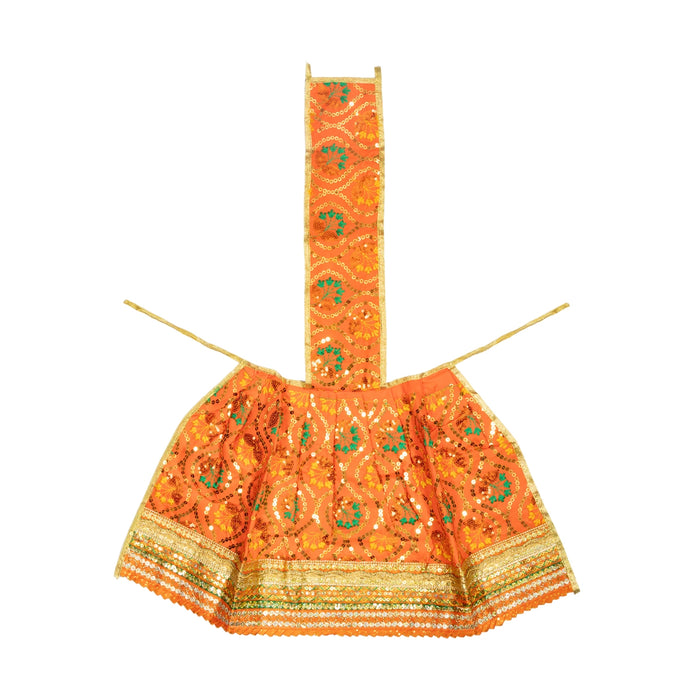 Amman Pavadai - 12 Inches | Lehenga Patka/ Mata Rani Poshak/ Devi Dress For Deity