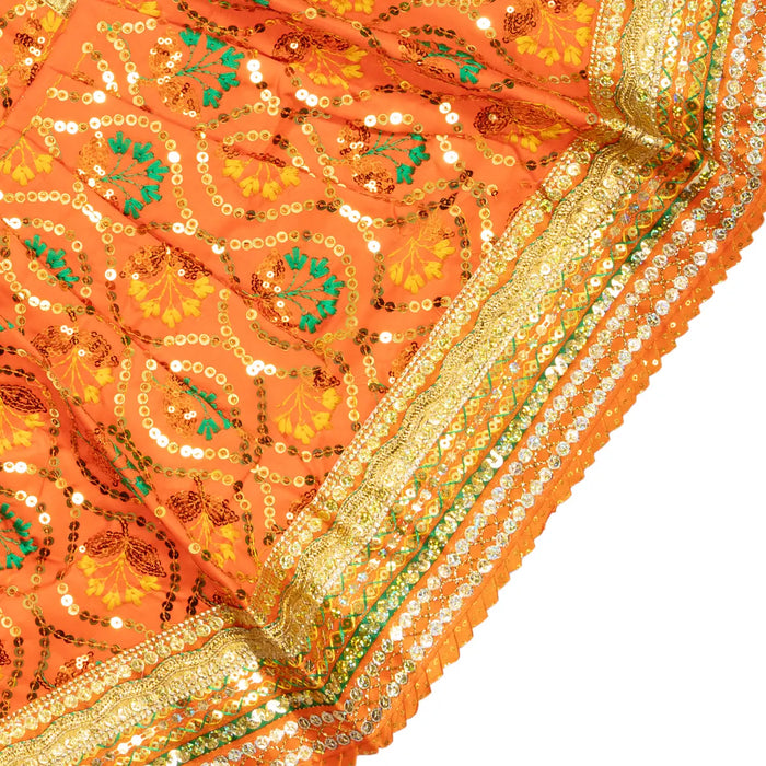 Amman Pavadai - 12 Inches | Lehenga Patka/ Mata Rani Poshak/ Devi Dress For Deity