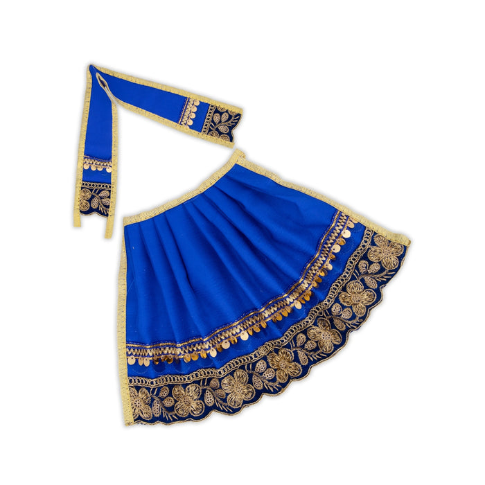 Amman Pavadai - 6 x 9 Inches | Mata Dress/ Devi Vastra/ Golden Border Mata Poshak for Deity/ Assorted Colour