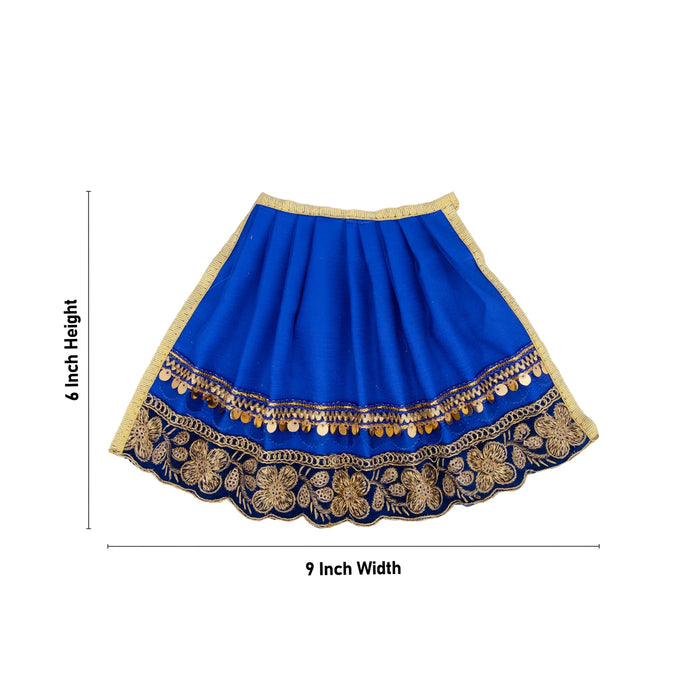 Amman Pavadai - 6 x 9 Inches | Mata Dress/ Devi Vastra/ Golden Border Mata Poshak for Deity/ Assorted Colour