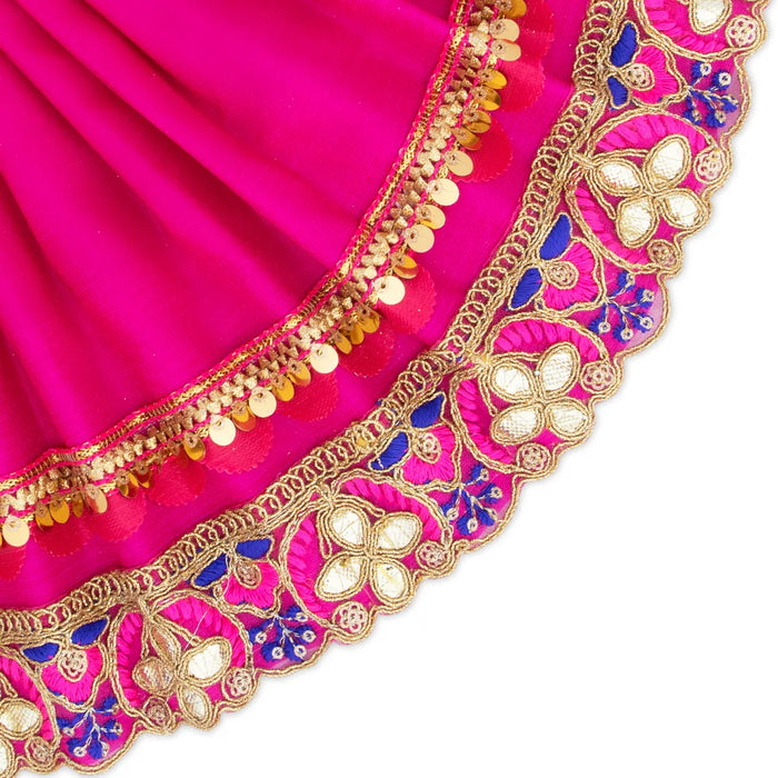 Amman Pavadai - 7 x 14 Inches | Devi Vastra/ Mata Dress/ Golden Border Mata Poshak for Deity/ Assorted Colour