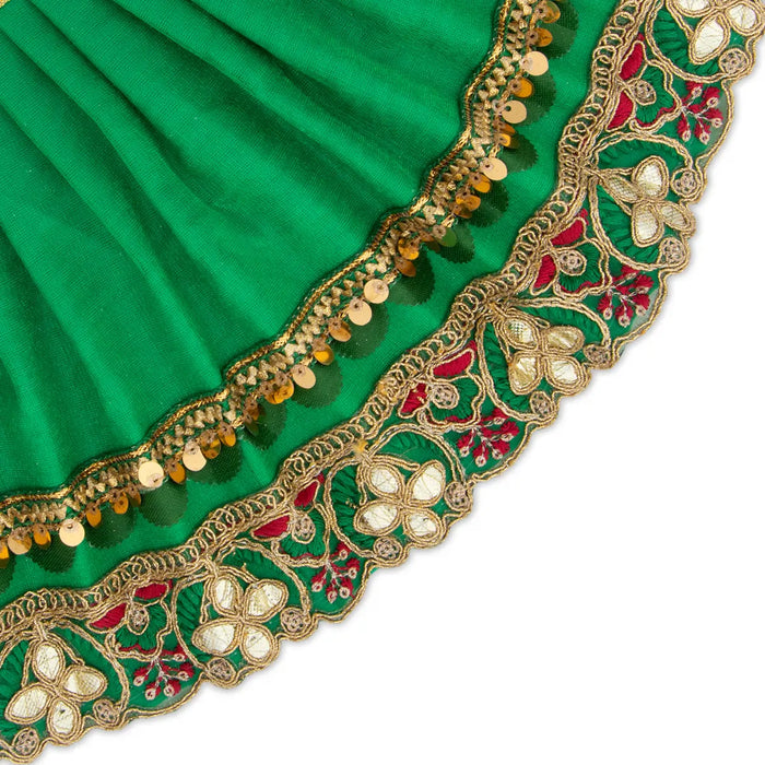 Amman Pavadai - 7 x 14 Inches | Devi Vastra/ Mata Dress/ Golden Border Mata Poshak for Deity/ Assorted Colour