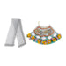 Devi Dress - 4 Inches | Lehenga Patka / Mata Rani Poshak / Embroidery Amman Pavadai For Deity Decor" - Devi Dress