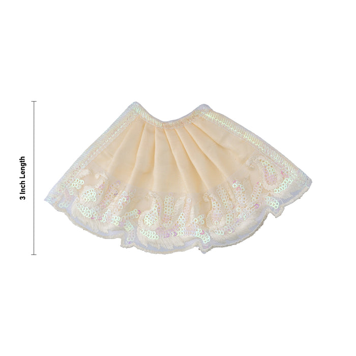 Amman Pavadai - 3 Inches | Fancy Devi Dress/ Lehanga Patka/ Mata Rani Poshak For Deity Decor