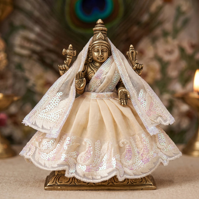 Amman Pavadai - 3 Inches | Fancy Devi Dress/ Lehanga Patka/ Mata Rani Poshak For Deity Decor