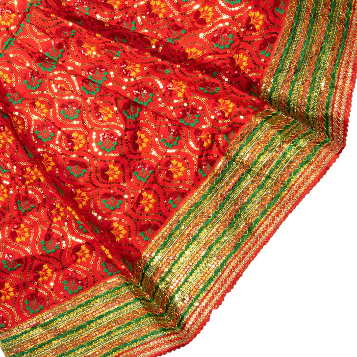 Lehenga Patka - 24 Inches | Decorative Amman Pavadai/ Mata Rani Poshak/ Devi Dress For Goddess