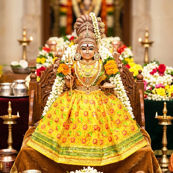 Amman Pavadai - 21 Inches | Lehenga Patka/ Mata Rani Poshak/ Devi Dress For Amman Alangaram