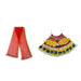Lehenga Patka - 7 Inches | Devi Dress / Mata Rani Poshak / Stone Work Amman Pavadai For Deity Decor - Devi Dress