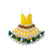 Devi Dress - 9 Inches | Mata Rani Poshak /Lehenga Patka/ Flower Design Amman Pavadai For Deity Decor - Devi Dress
