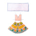 Devi Dress - 9 Inches | Mata Rani Poshak /Lehenga Patka/ Flower Design Amman Pavadai For Deity Decor - Devi Dress