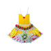 Devi Dress - 9 Inches | Mata Rani Poshak /Lehenga Patka/ Flower Design Amman Pavadai For Deity Decor - Devi Dress