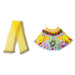 Devi Dress - 9 Inches | Mata Rani Poshak /Lehenga Patka/ Flower Design Amman Pavadai For Deity Decor - Devi Dress