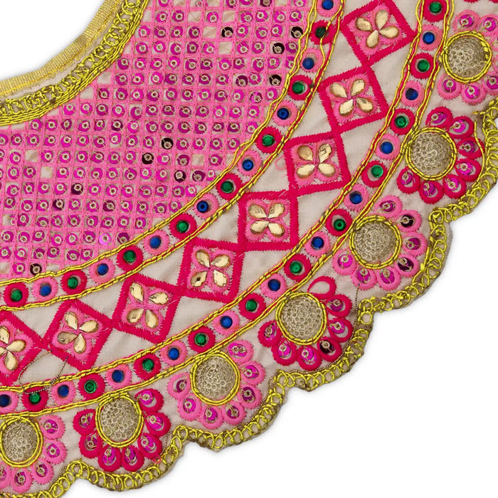 Devi Dress - 6.75 x 12.5 Inches | Amman Pavadai / Lehenga Patka / Mata Poshak for God Idol/ Assorted