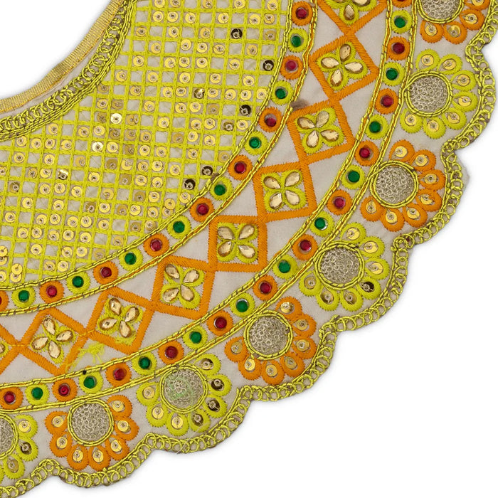Devi Dress - 6.75 x 12.5 Inches | Amman Pavadai / Lehenga Patka / Mata Poshak for God Idol/ Assorted