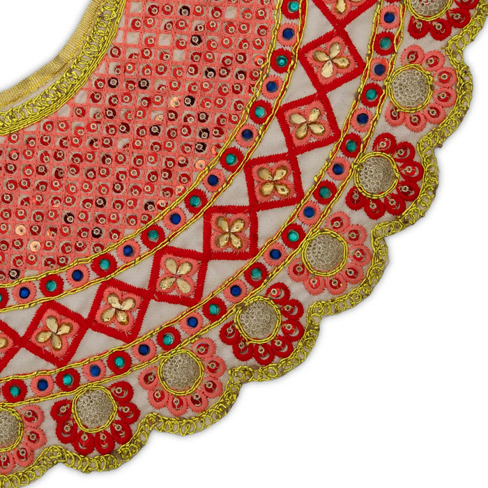 Devi Dress - 6.75 x 12.5 Inches | Amman Pavadai / Lehenga Patka / Mata Poshak for God Idol/ Assorted