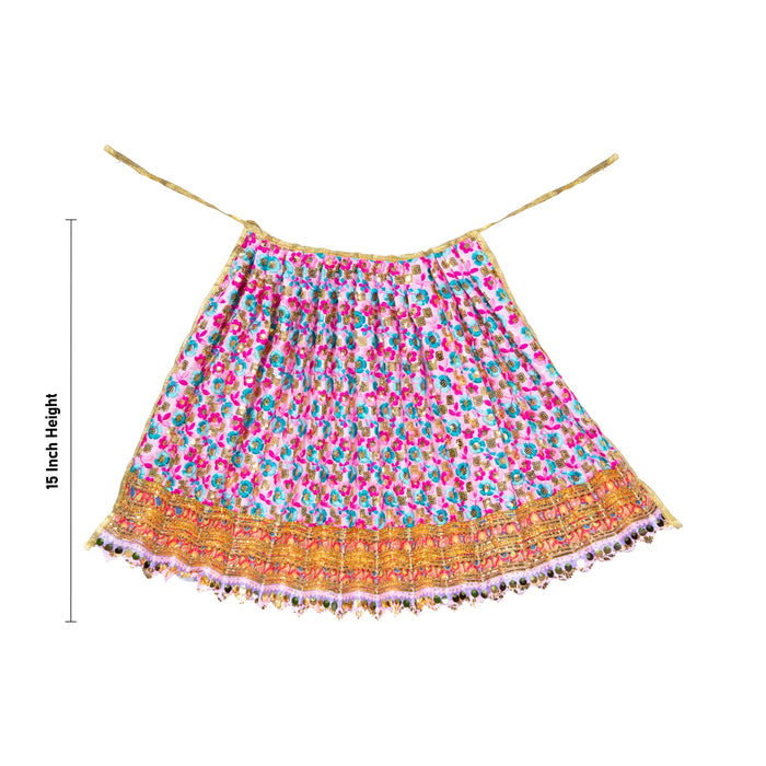 Devi Dress - 15 Inches | Decorative Mata Rani Poshak / Lehenga Patka / Amman Pavadai for Idols