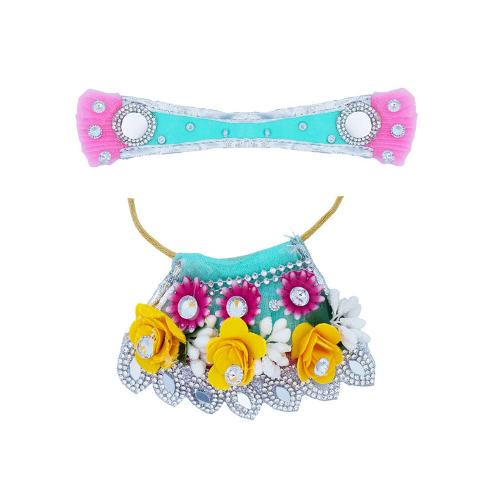 Amman Pavadai - 2 Inches | Mata Dress /Lehenga Patka / Devi Vastra / Mata Poshak for Deity - Devi Dress