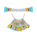 Devi Dress - 3 Inches | Mata Rani Poshak /Lehenga Patka/ Flower Design Amman Pavadai For Deity Decor - Devi Dress