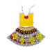 Lehenga Patka - 5 Inches | Devi Dress / Mata Rani Poshak / Stone Work Amman Pavadai For Deity Decor - Devi Dress