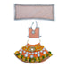 Lehenga Patka - 5 Inches | Devi Dress / Mata Rani Poshak / Stone Work Amman Pavadai For Deity Decor - Devi Dress