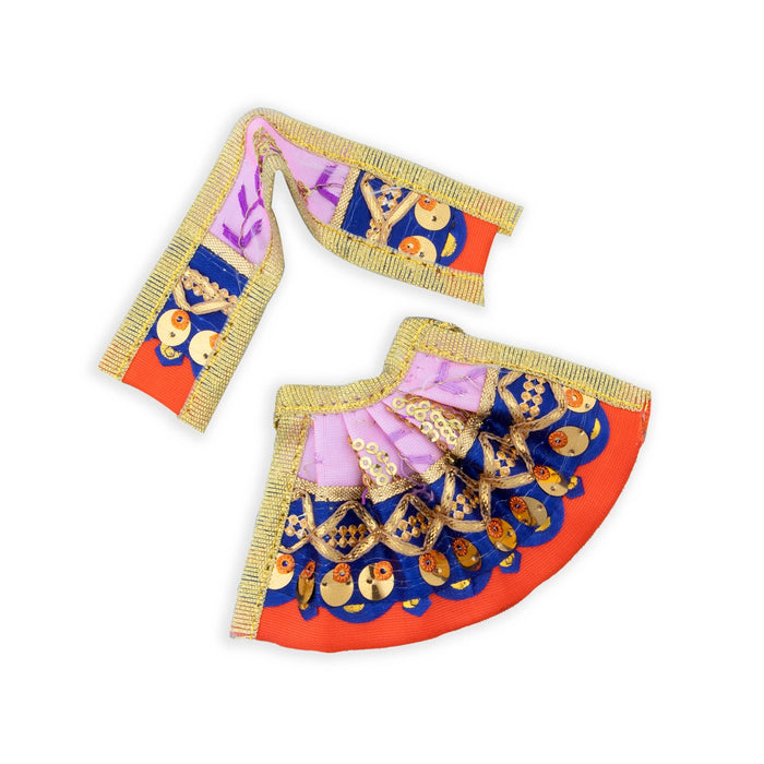 Amman Pavadai - 2 x 3 Inches | Mata Dress/ Devi Vastra/ Golden Border Mata Poshak for Deity/ Assorted
