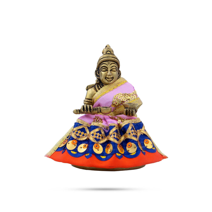 Amman Pavadai - 2 x 3 Inches | Mata Dress/ Devi Vastra/ Golden Border Mata Poshak for Deity/ Assorted