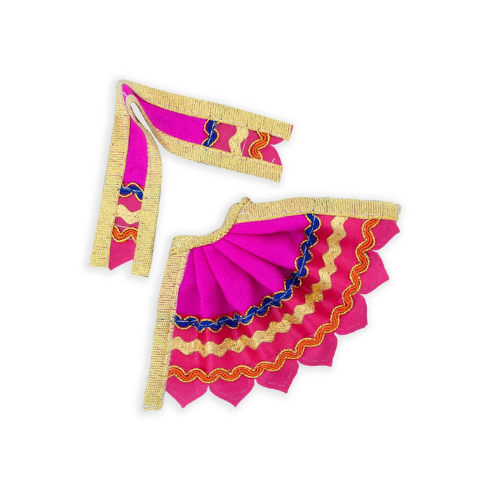 Amman Pavadai - 2 x 3 Inches | Mata Dress/ Devi Vastra/ Golden Border Mata Poshak for Deity/ Assorted