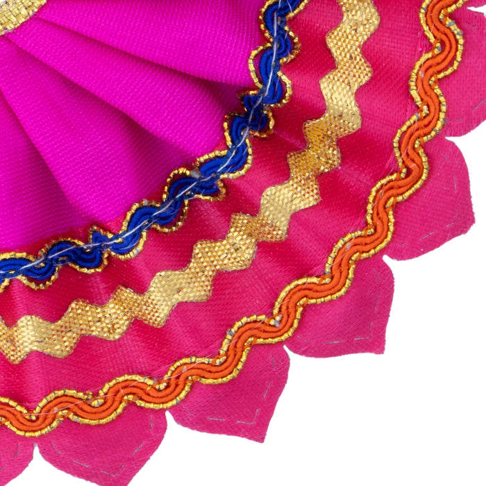 Amman Pavadai - 2 x 3 Inches | Mata Dress/ Devi Vastra/ Golden Border Mata Poshak for Deity/ Assorted