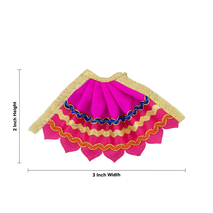 Amman Pavadai - 2 x 3 Inches | Mata Dress/ Devi Vastra/ Golden Border Mata Poshak for Deity/ Assorted