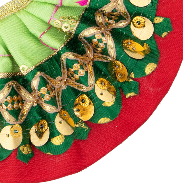 Amman Pavadai - 2 x 3 Inches | Mata Dress/ Devi Vastra/ Golden Border Mata Poshak for Deity/ Assorted