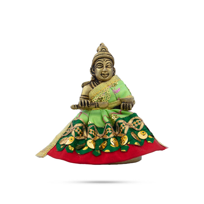 Amman Pavadai - 2 x 3 Inches | Mata Dress/ Devi Vastra/ Golden Border Mata Poshak for Deity/ Assorted