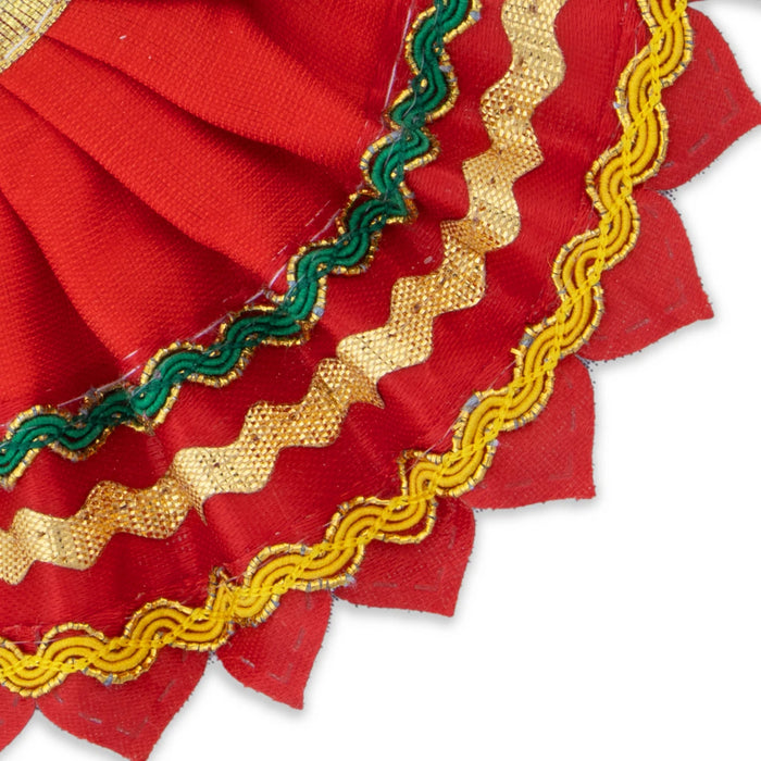 Amman Pavadai - 2 x 3 Inches | Mata Dress/ Devi Vastra/ Golden Border Mata Poshak for Deity/ Assorted