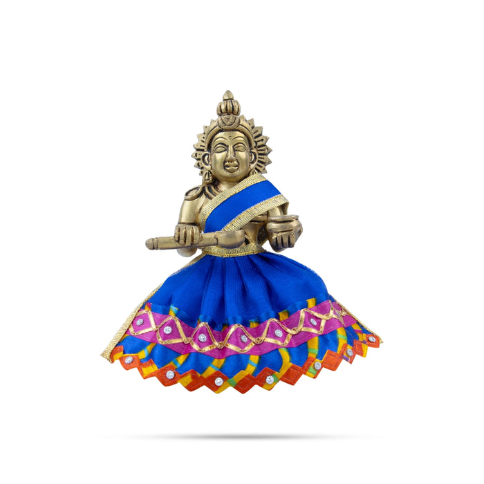 Amman Pavadai - 3 x 3 Inches | Devi Vastra/ Mata Dress / Gold Border Mata Poshak for Deity/ Assorted