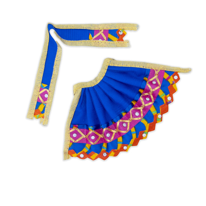 Amman Pavadai - 3 x 3 Inches | Devi Vastra/ Mata Dress / Gold Border Mata Poshak for Deity/ Assorted