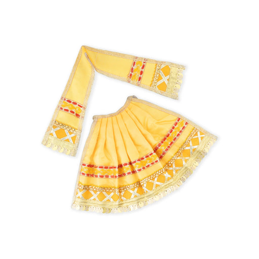 Amman Pavadai - 6 Inches | Mata Dress/ Devi Vastra/ Mata Poshak for Deity/ Assorted Colour - Devi Dress