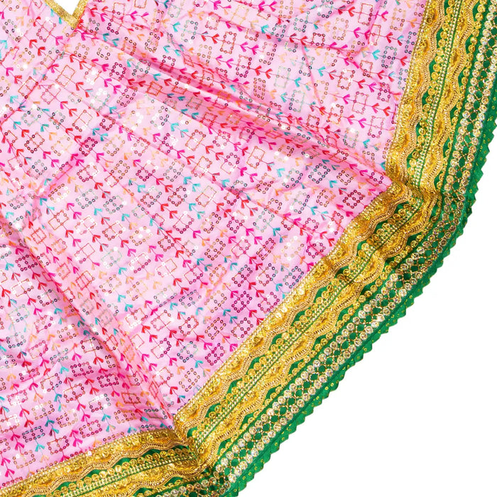 Amman Pavadai - 14 Inches | Mata Rani Poshak/ Devi Dress/ Lehenga Patka For Deity