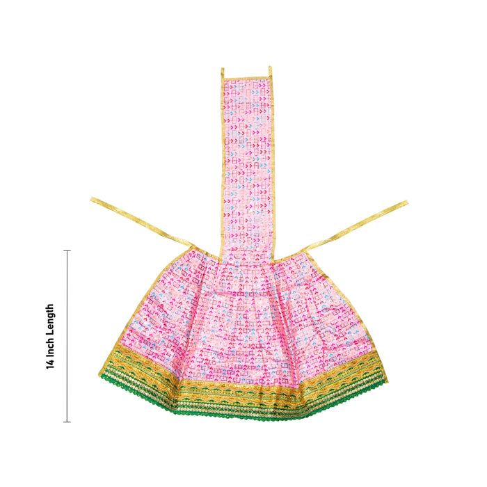 Amman Pavadai - 14 Inches | Mata Rani Poshak/ Devi Dress/ Lehenga Patka For Deity