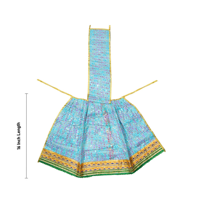 Devi Dress - 16 Inches | Mata Rani Poshak / Lehenga Patka / Amman Pavadai For Deity Decor