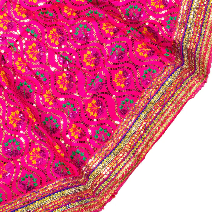 Amman Pavadai - 18 Inches | Lehenga Patka/ Mata Rani Poshak/ Devi Dress/ Devi Vastra For Deity Decor