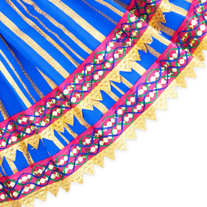 Amman Pavadai - 7 x 14 Inches | Mata Dress/ Devi Vastra/ Golden Border Mata Poshak for Deity/ Assorted Colour - Devi Dress