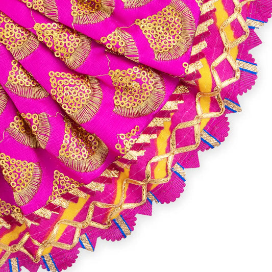 Amman Pavadai - 5 x 9 Inches | Mata Dress/ Fancy Devi Vastra/ Mata Poshak for Deity Decor - Devi Dress