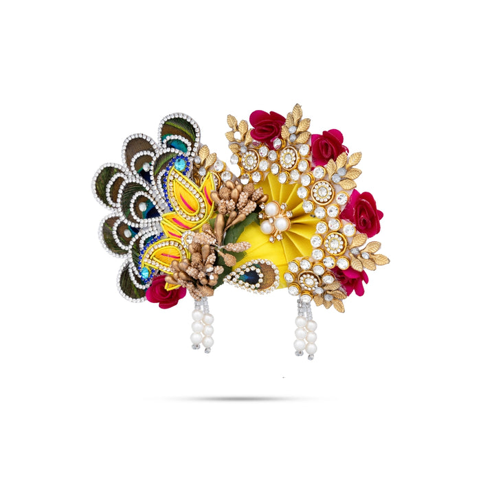 Crown - 7 x 8 Inches | Decorative Kireedam/ Kiridam/ Turban for Deity. Assorted