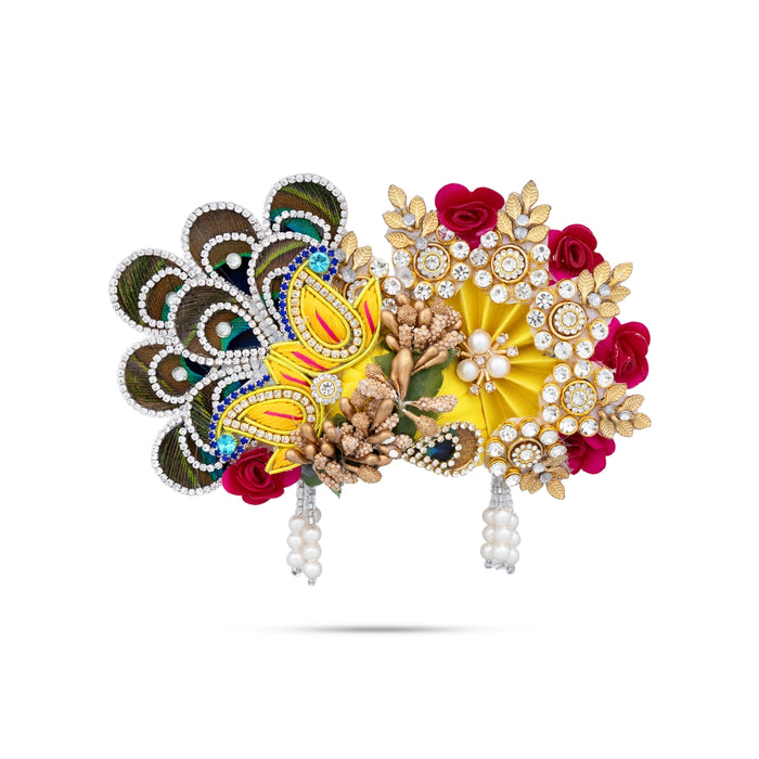 Crown - 7 x 8 Inches | Decorative Kireedam/ Kiridam/ Turban for Deity. Assorted